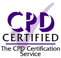 purple logo of CPD Certified by the CPD Certification Service with no background