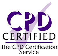 purple logo of CPD Certified by the CPD Certification Service with no background